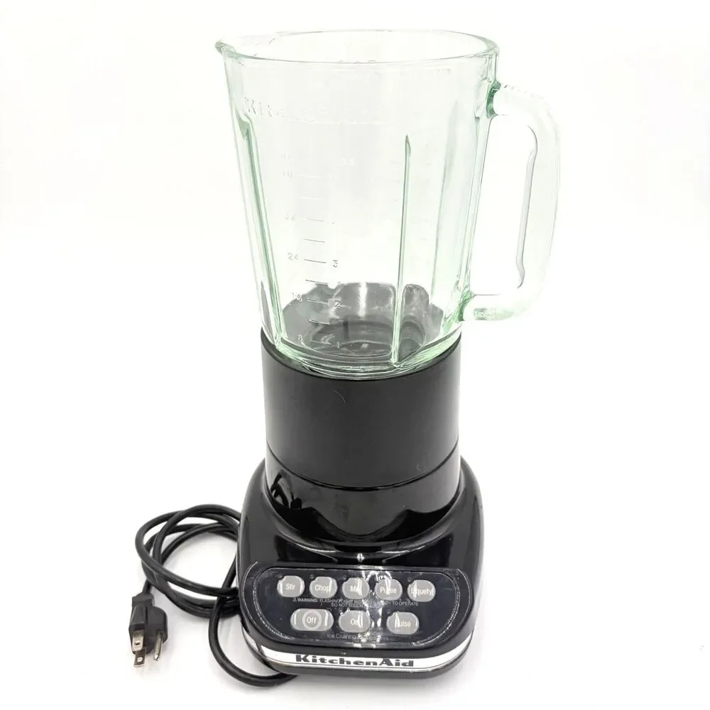 KitchenAid KSB5083 Black Blender Glass Jar Ice Crushing All Speeds Tested Works